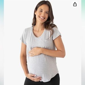 Kindred Bravely Everyday Maternity & Nursing T-Shirt in Grey Heather (size L)